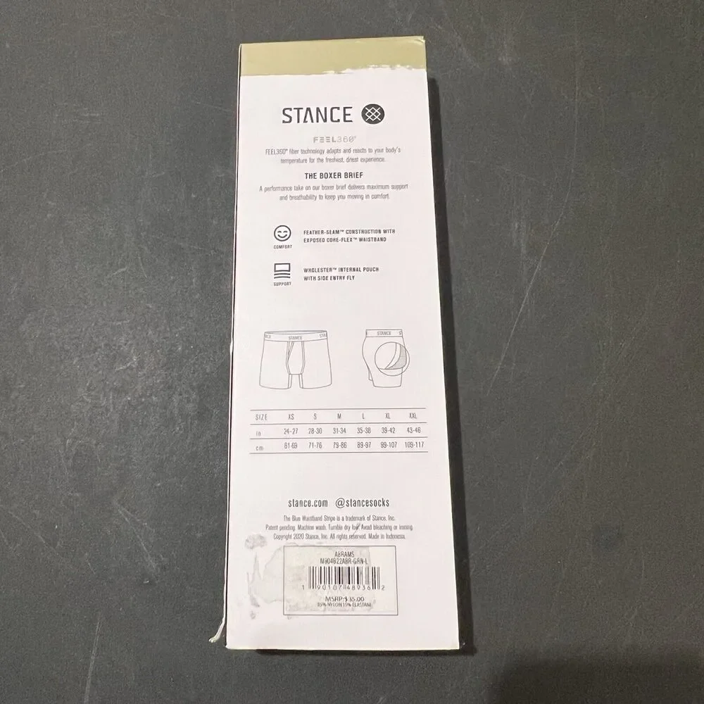 Stance FEEL 360 Boxers Mens Large Green Camo Athletic Boxer Max Support NIB - Picture 5 of 6